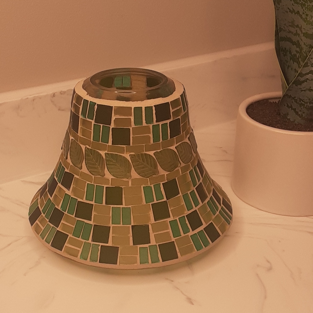Yankee Candle Green Leaf Mosaic Topper